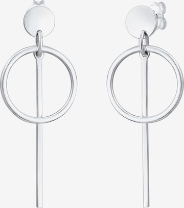 Boucles d'oreilles 'Geo' ELLI en argent : devant