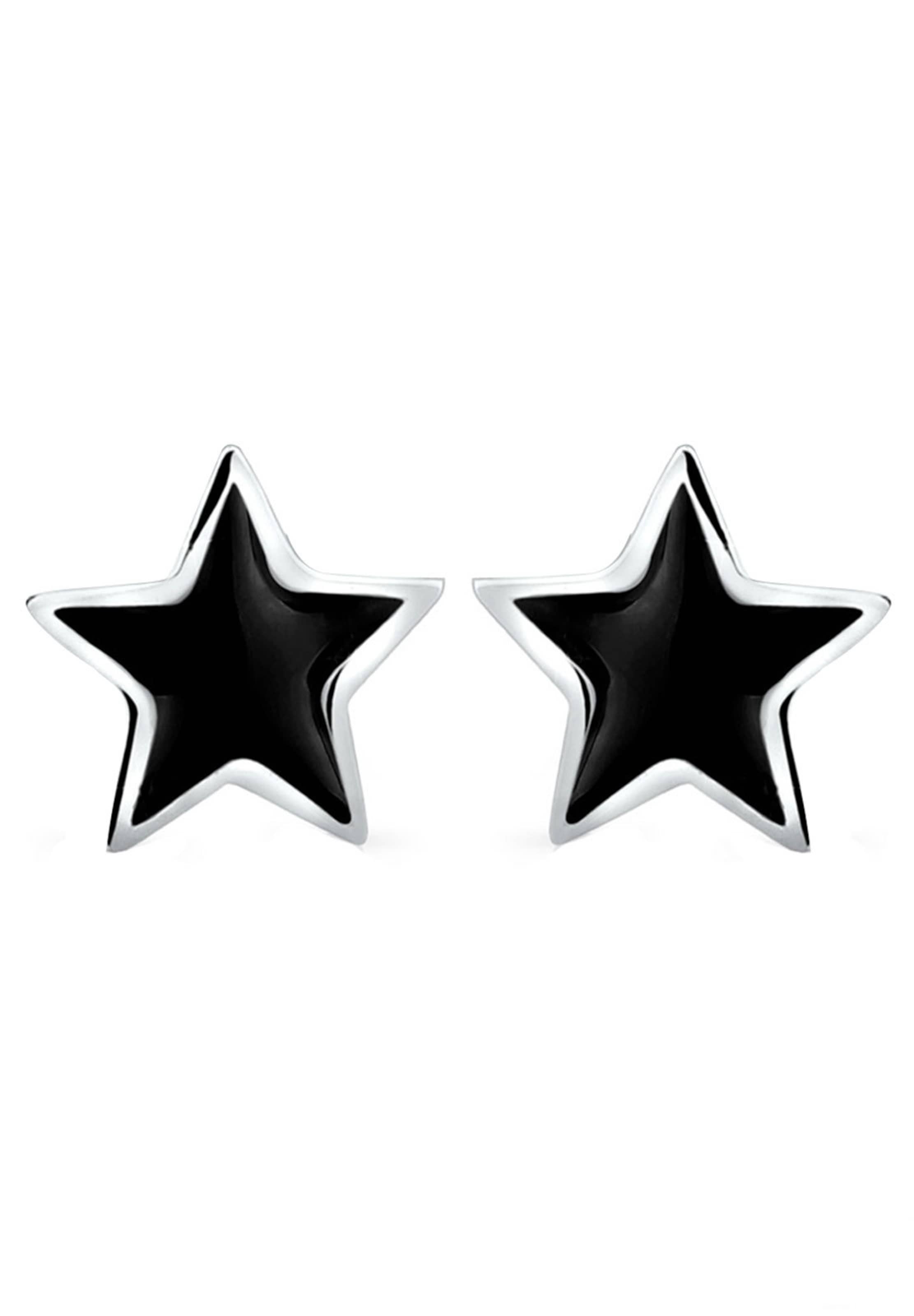 ELLI Ohrringe 'Sterne' in Silber: Vorderseite