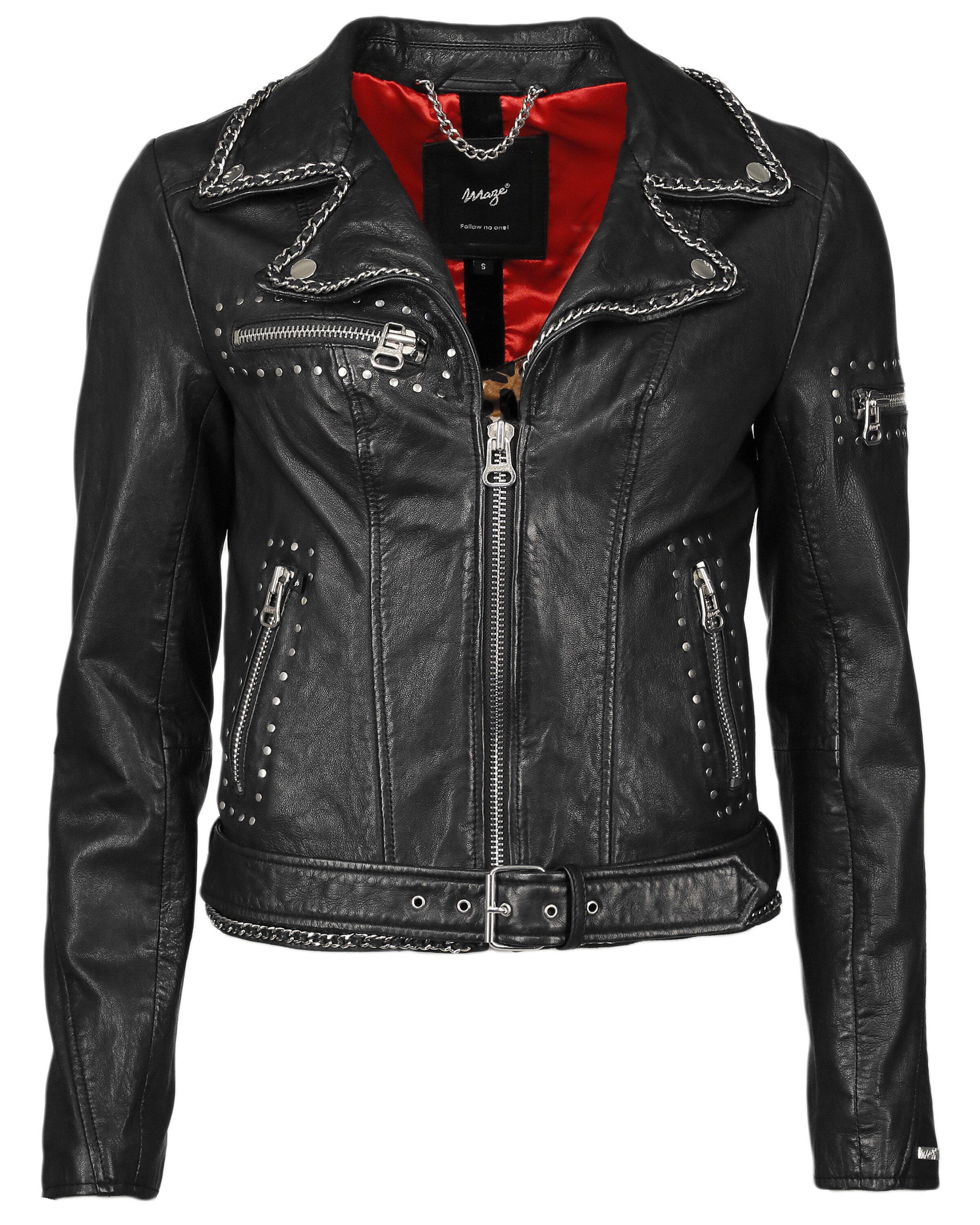 Maze Between-season jacket 'Manaia' in Red / Black, Item view