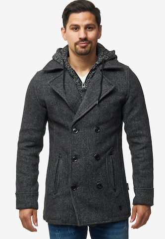 INDICODE JEANS Between-Seasons Coat 'Cliff Jacke' in Black