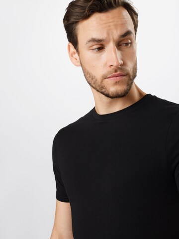 River Island Regular Fit Shirt in Schwarz