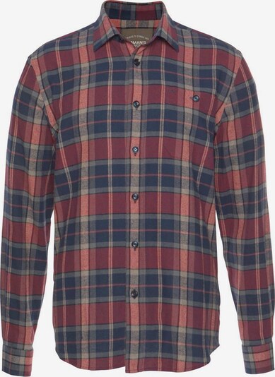 Man's World Button Up Shirt in Dusty blue / Pastel red, Item view
