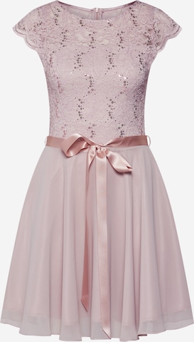 Robe de cocktail SWING en rose : devant