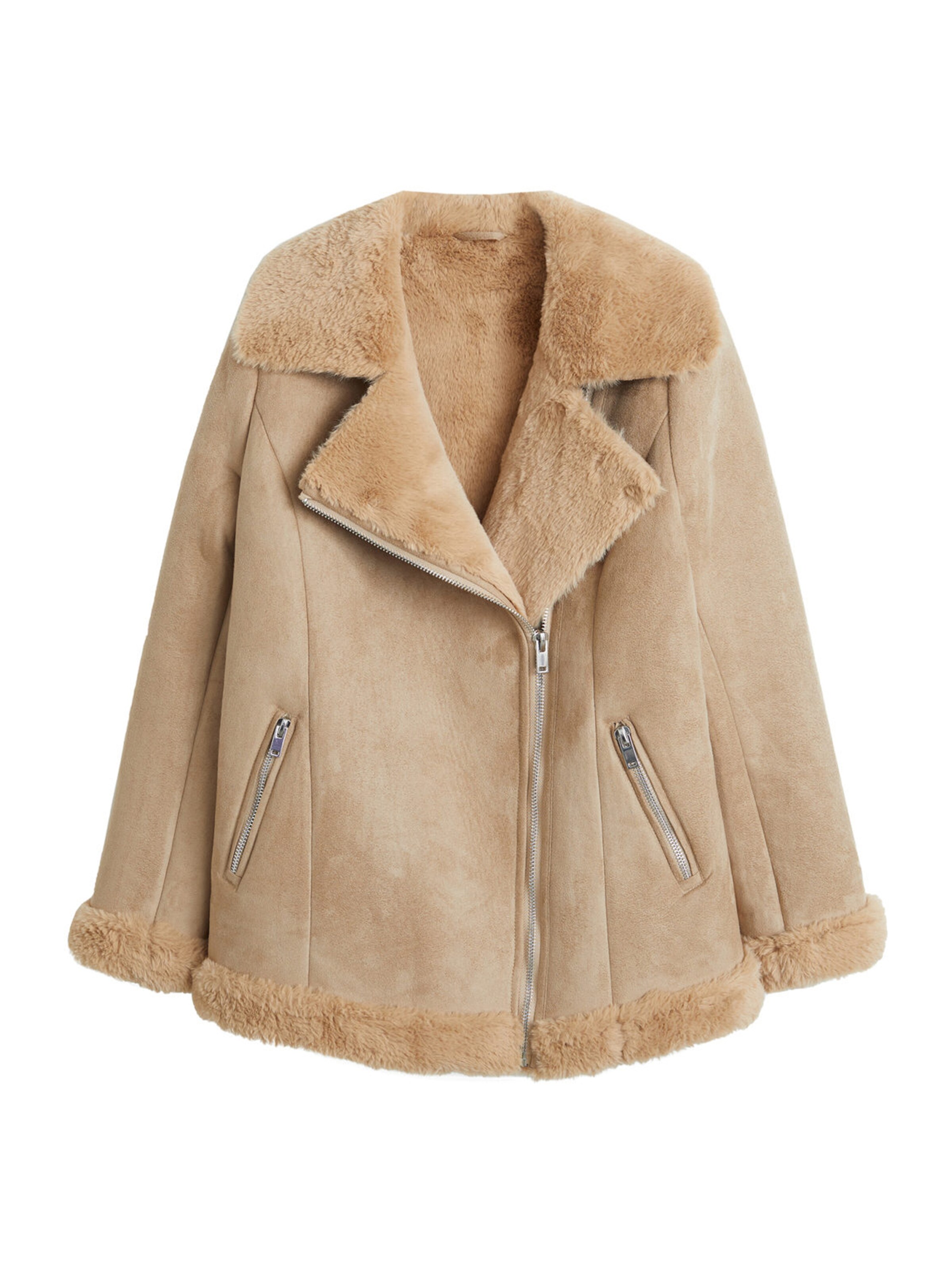 VIOLETA by Mango - Jacke 'motor' in hellbraun