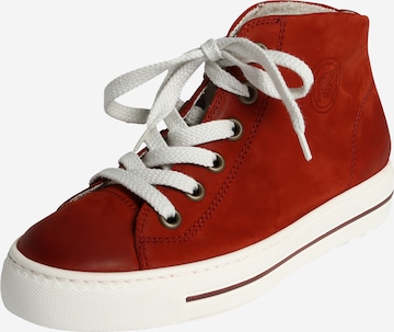 Paul Green Sneakers hoog in Rood: voorkant