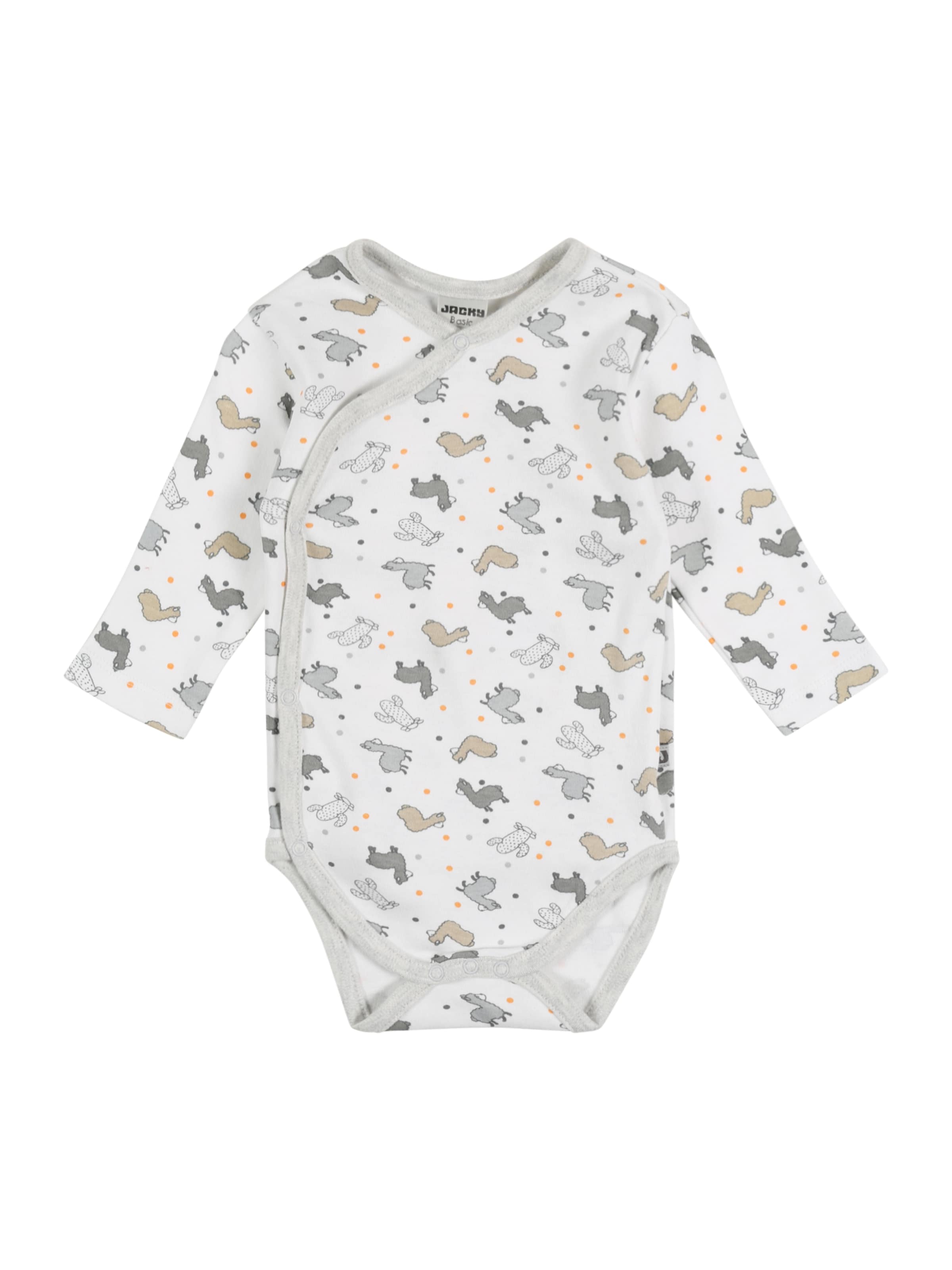 JACKY Normální Dupačky/body 'LAMA' – bílá: přední strana