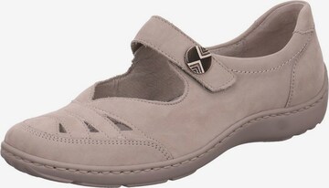 WALDLÄUFER Ballet Flats with Strap in Grey: front