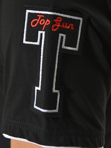 TOP GUN Polo 'Heaven' in Schwarz