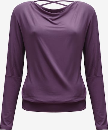 YOGISTAR.COM Performance Shirt 'Flowing Shakti' in Purple: front