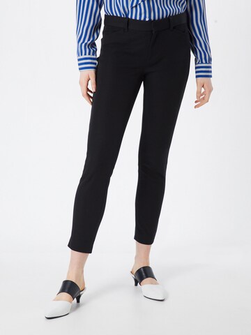 Skinny Pantalon 'V-SKINNY ANKLE BISTRETCH' GAP en noir : devant