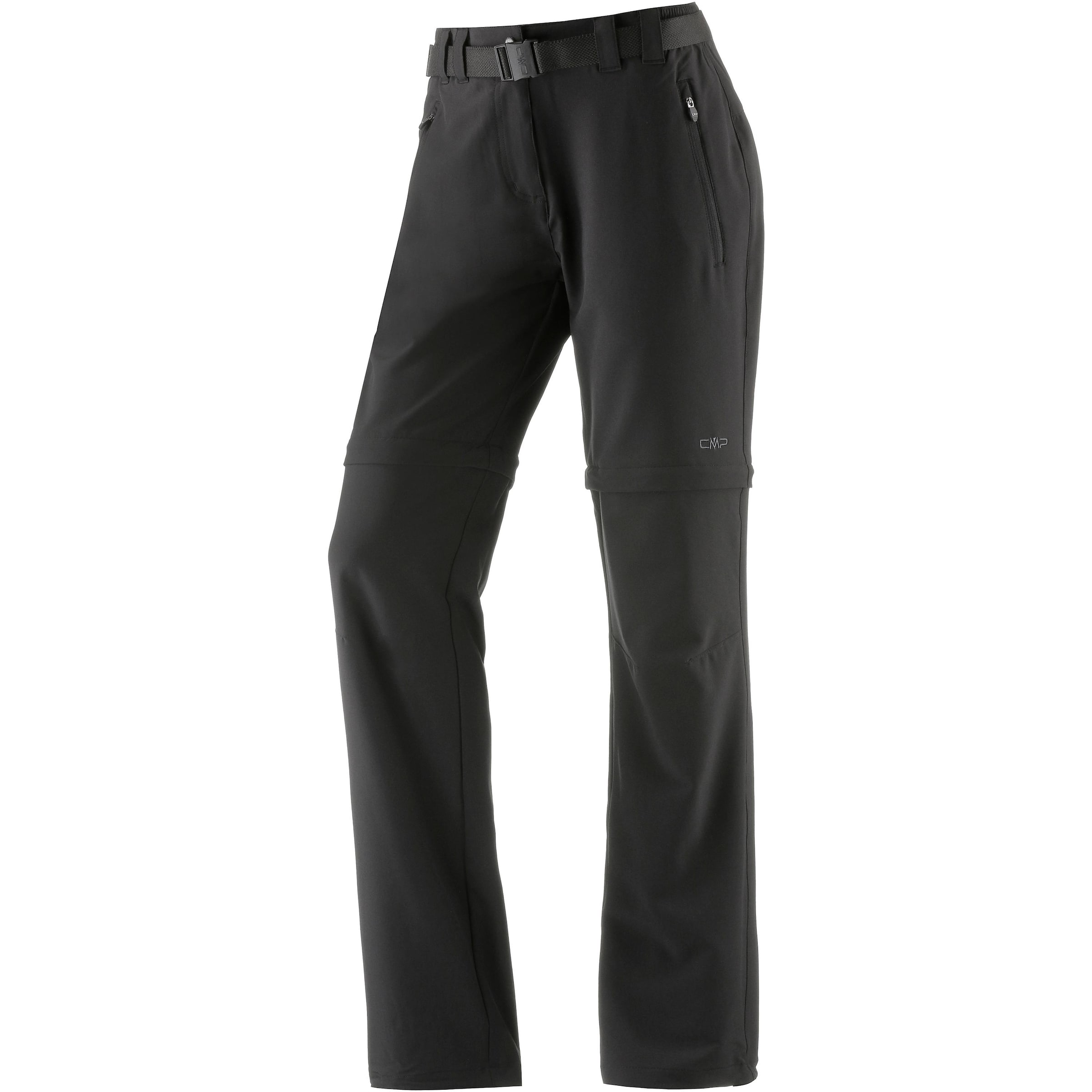 CMP Regular Outdoor Pants in Black: front