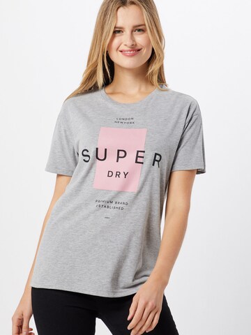 Superdry T-Shirt 'Portland' in Grau: predná strana