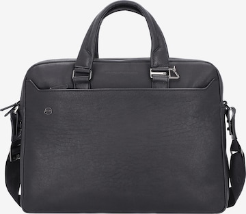 Piquadro Document Bag 'Black Square' in Black: front