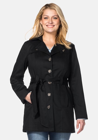 SHEEGO Between-seasons coat in Black: front