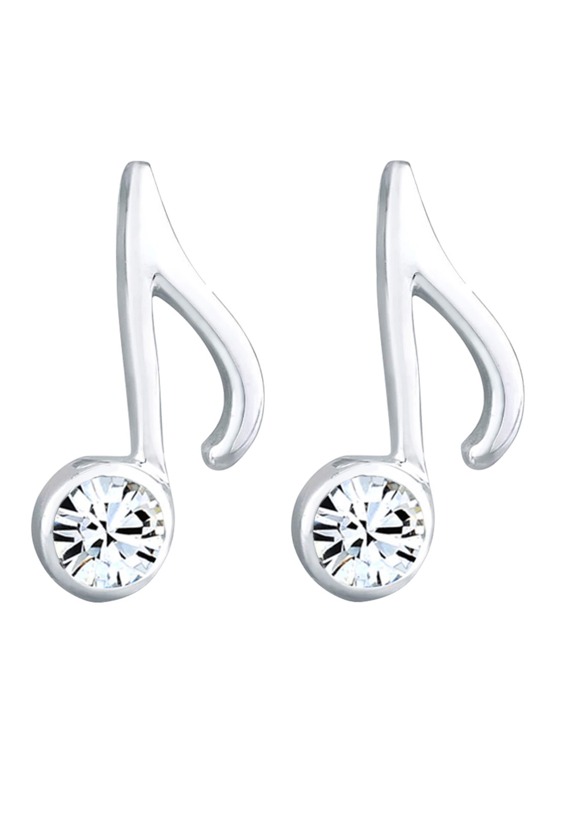 ELLI Серьги 'Note' в Серебристый: спереди