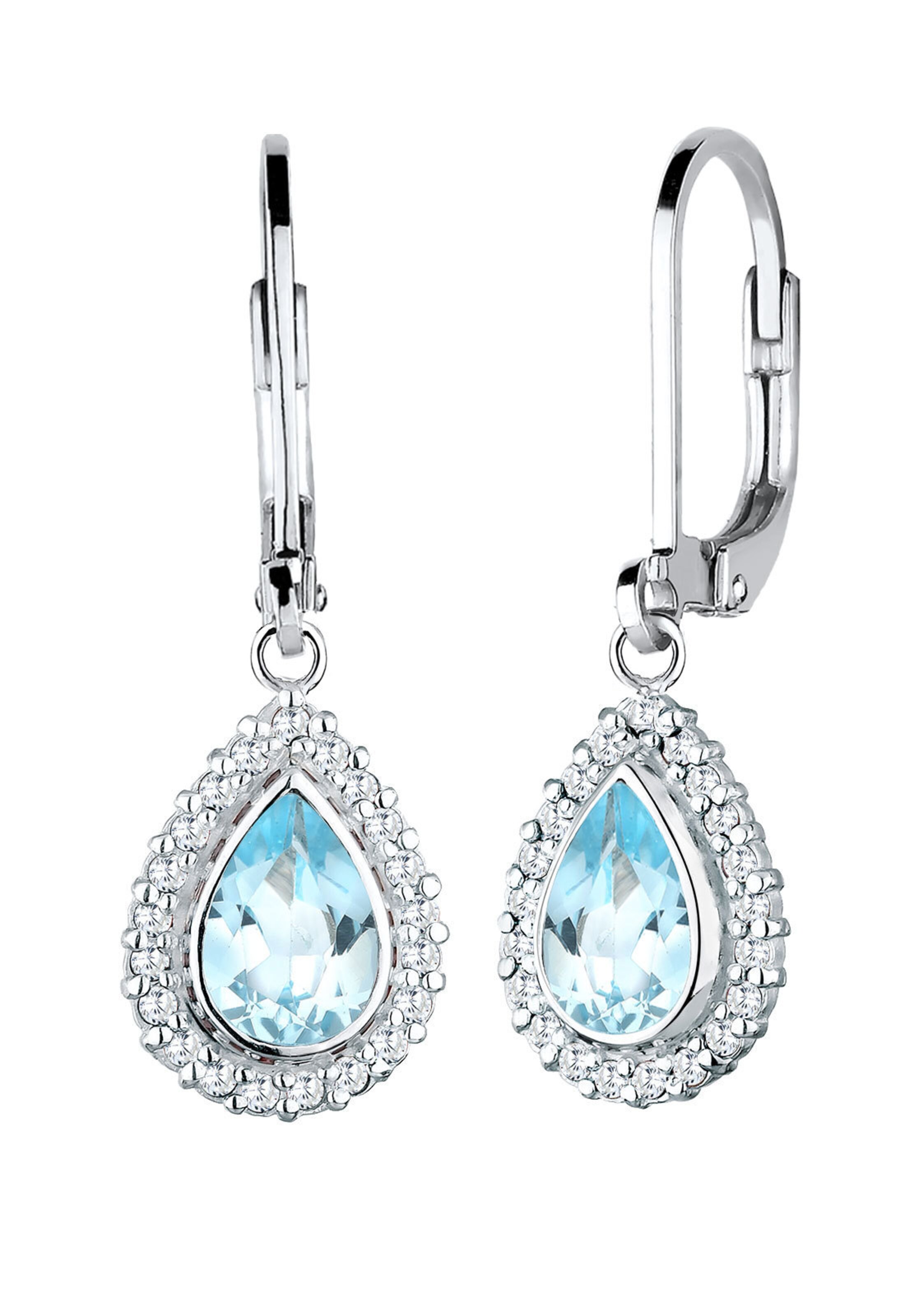 Boucles d'oreilles 'Tropfen' ELLI en argent : devant