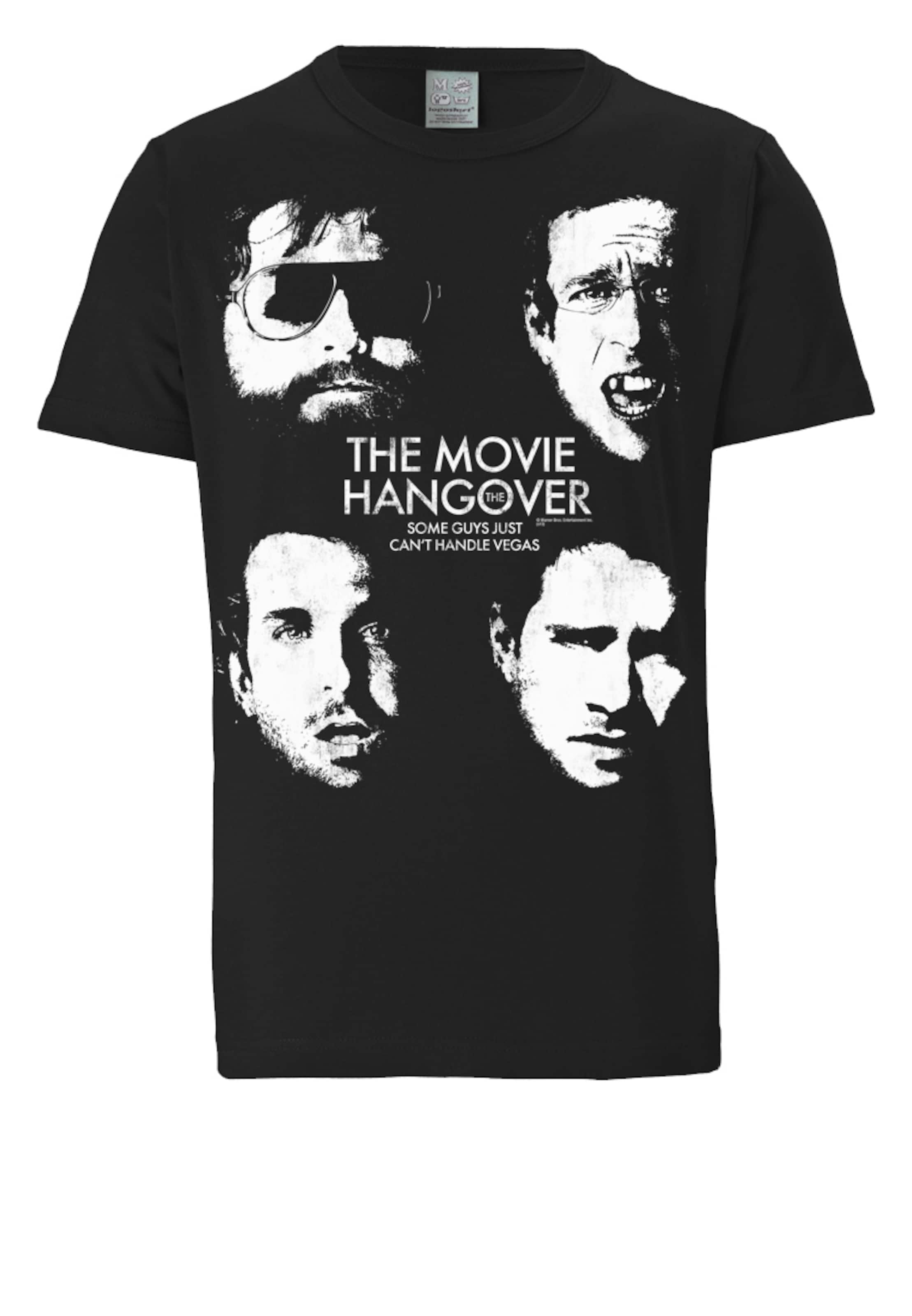 LOGOSHIRT Shirt 'Hangover - Some Guys' in Zwart: voorkant