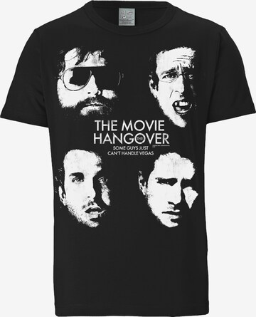 LOGOSHIRT Shirt 'Hangover - Some Guys' in Zwart: voorkant