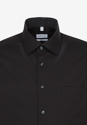 SEIDENSTICKER Regular fit Business Shirt in Black