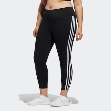 ADIDAS SPORTSWEAR Skinny Sportsbukser i sort: forside