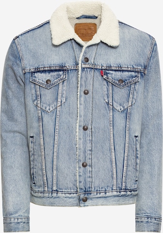 LEVI'S ® - Chaqueta de entretiempo 'Type 3 Sherpa Trucker' en azul: frente