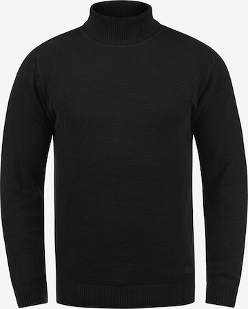 !Solid Sweater 'Karlos' in Black: front