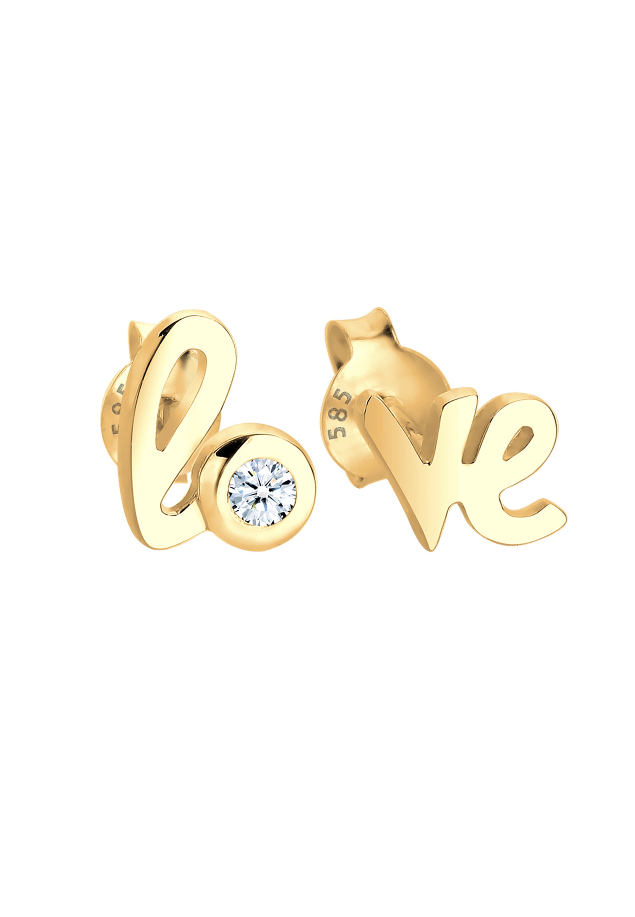 Elli DIAMONDS Earrings 'Love' in Gold