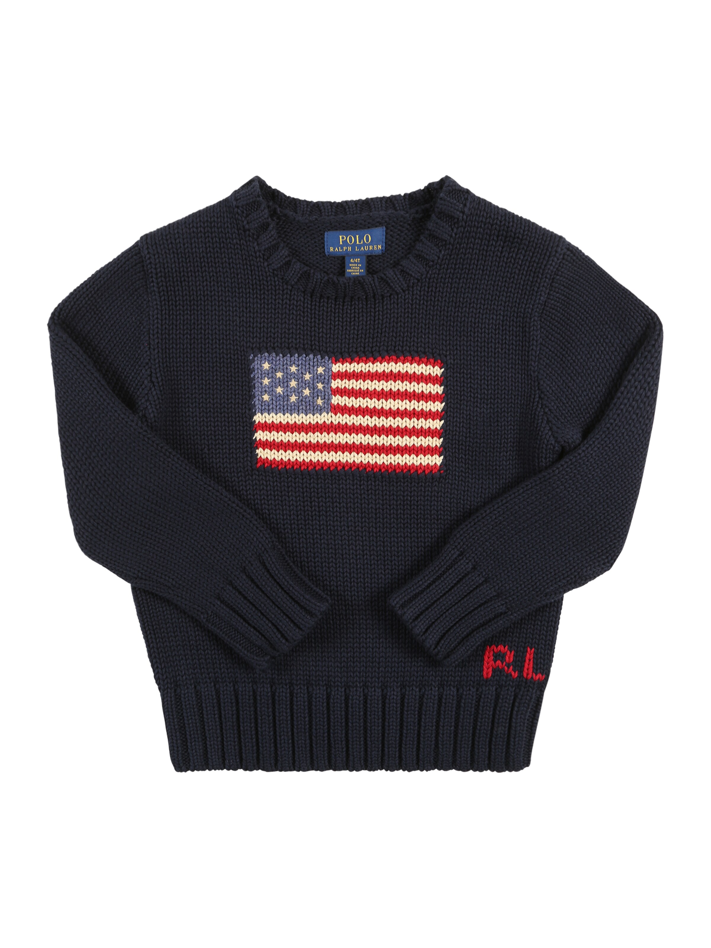 Polo Ralph Lauren Pullover 'FLAG' i blå: forside