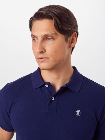 Herrlicher Regular fit Μπλουζάκι 'Score Polo Pique' σε μπλε