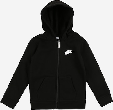 Nike Sportswear Sweat jacket 'Club' in Black: front