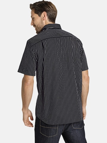 Jan Vanderstorm Comfort fit Button Up Shirt ' Perttu ' in Black