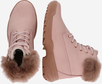 TAMARIS Lace-Up Ankle Boots in Pink: side