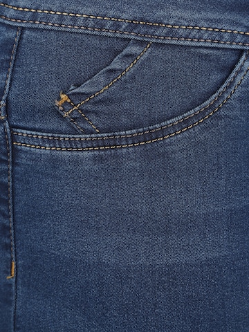 Zizzi Slimfit Jeans 'Nille ex. slim' in Blau