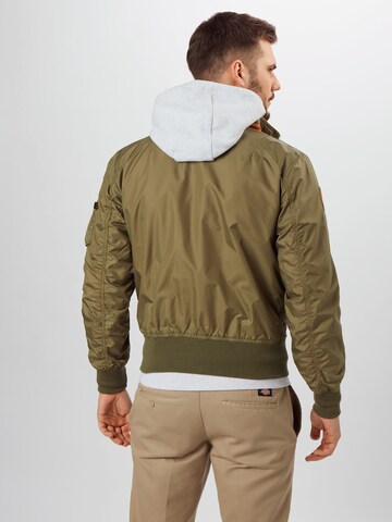 ALPHA INDUSTRIES Rovný strih Prechodná bunda 'Wing' - Zelená