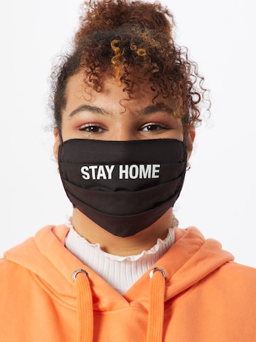 Mister Tee Shawl 'Stay Home' in Black