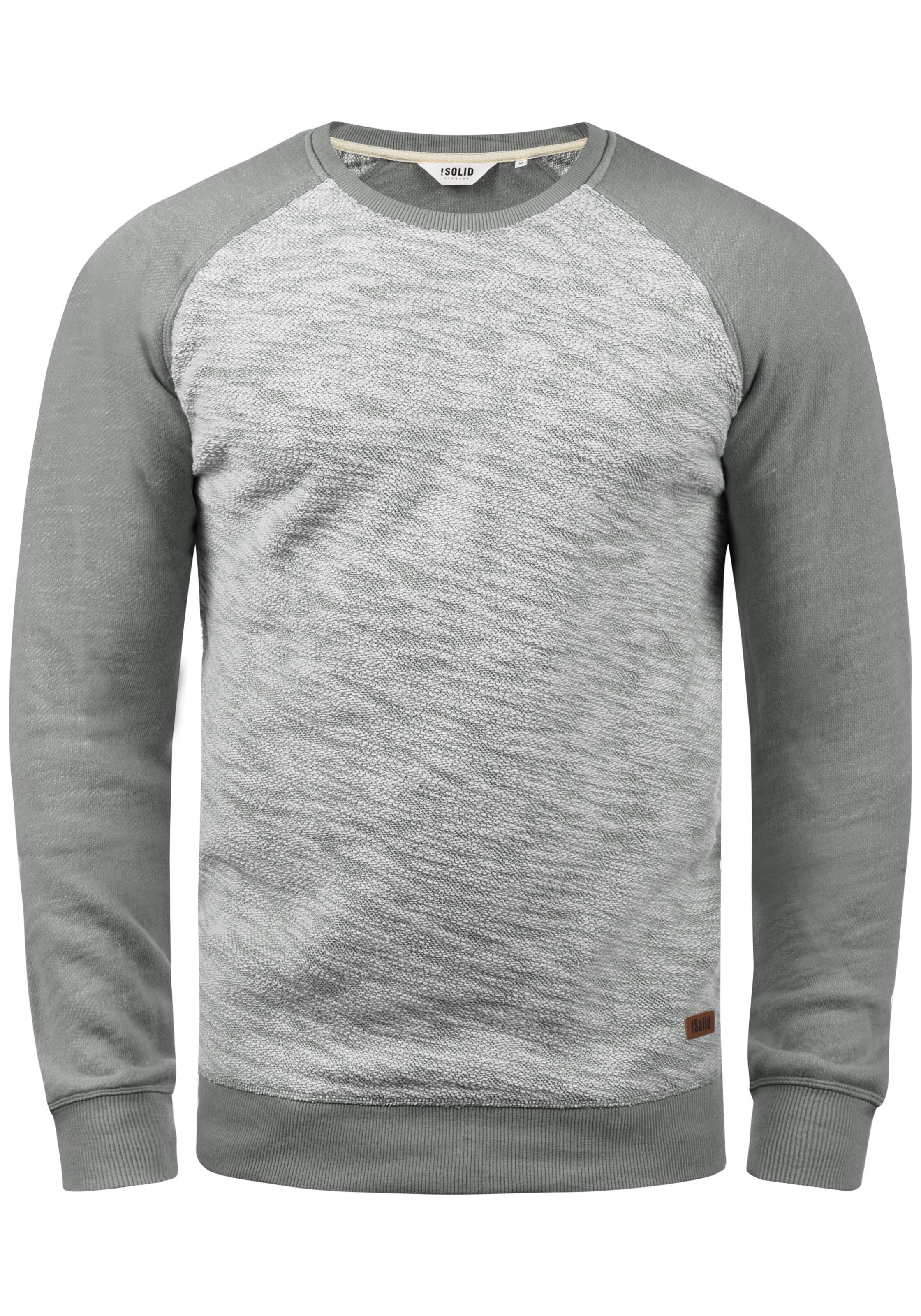 Sweat-shirt 'Flocker' !Solid en gris : devant