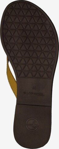 TAMARIS T-Bar Sandals in Yellow