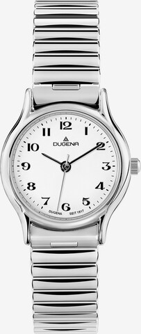 DUGENA Analog Watch in Silver: front