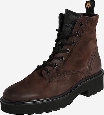 Paul Green Lace-Up Ankle Boots in Brown: front