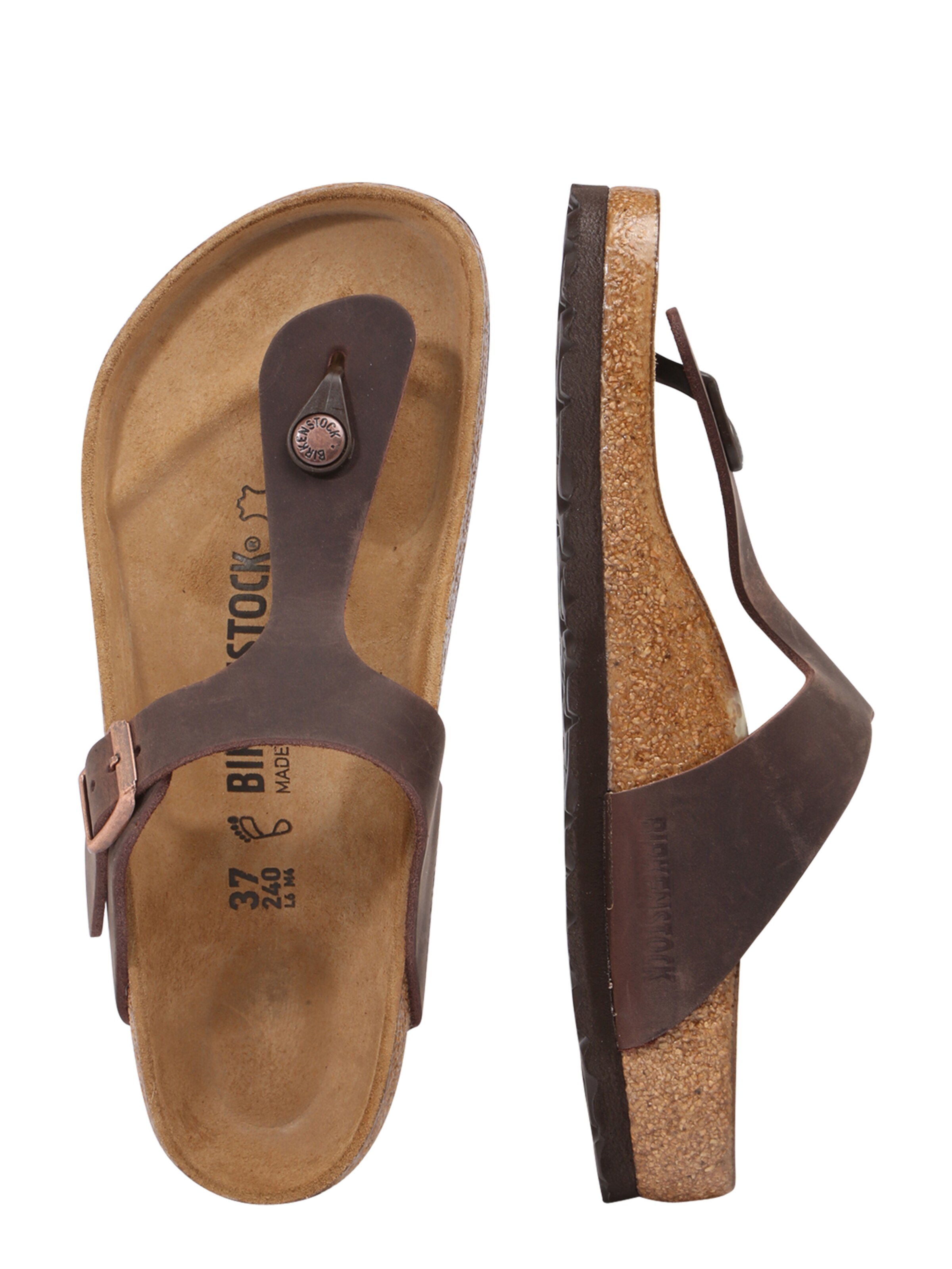 BIRKENSTOCK Varbavaheplätu 'Gizeh', värv pruun