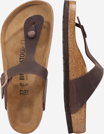 BIRKENSTOCK T-Bar Sandals 'Gizeh' in Brown