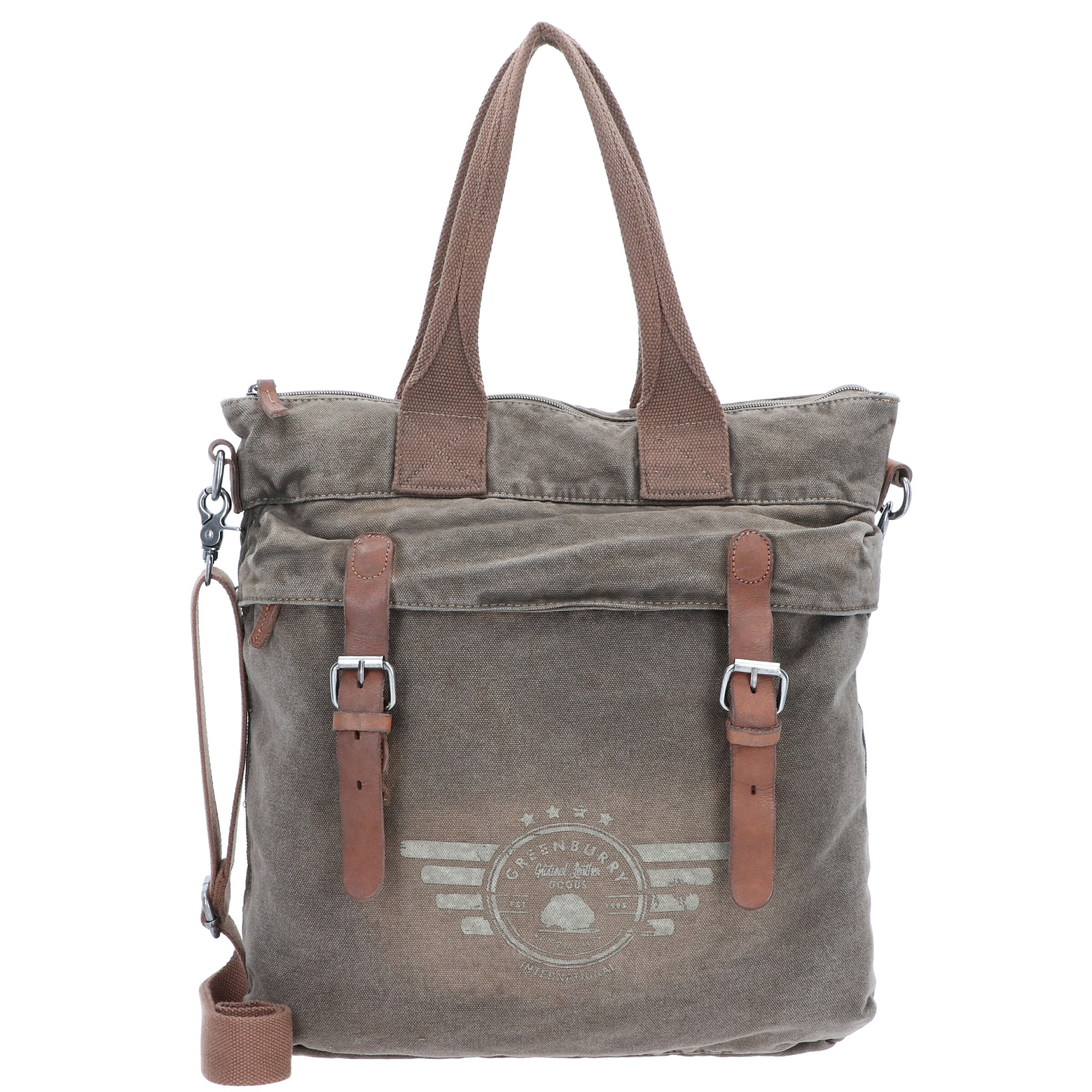 GREENBURRY Handtas in Groen: voorkant