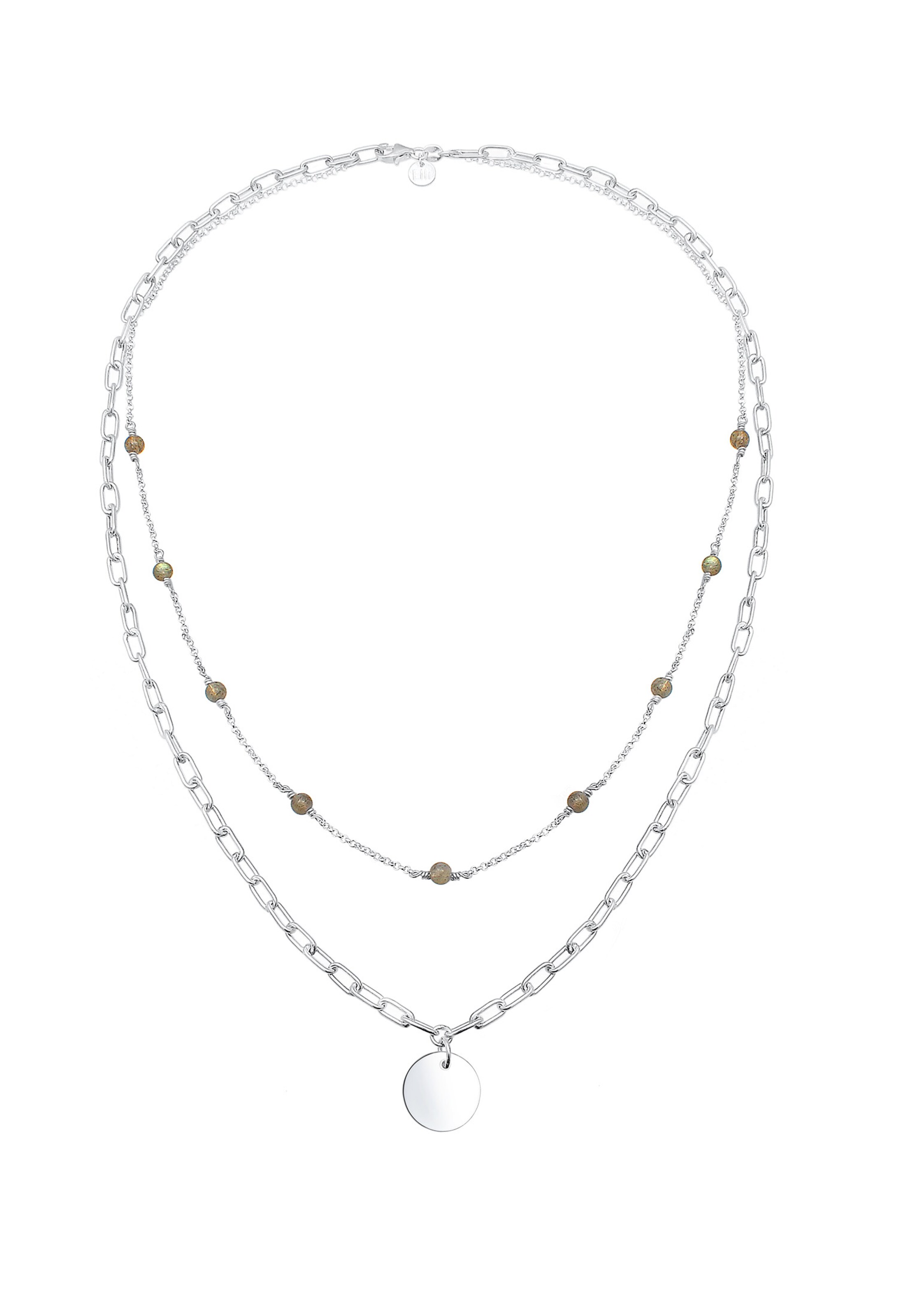 ELLI PREMIUM Necklace 'Layer' in Silver: front