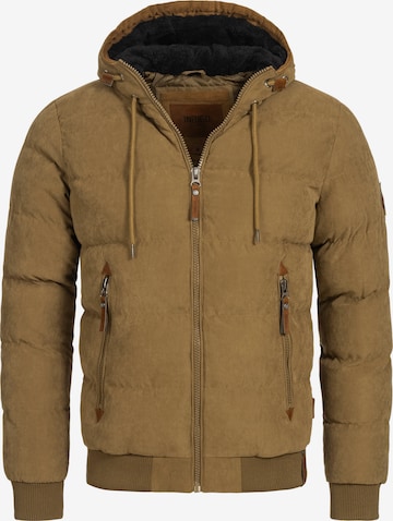INDICODE JEANS Winter Jacket 'Adeline' in Brown: front