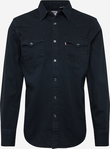 LEVI'S ®Regular Fit Košulja 'Barstow Western Standard' - crna boja: prednji dio