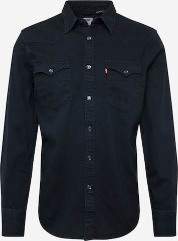 LEVI'S Риза 'BARSTOW WESTERN STANDARD BLACKS' в черно: отпред