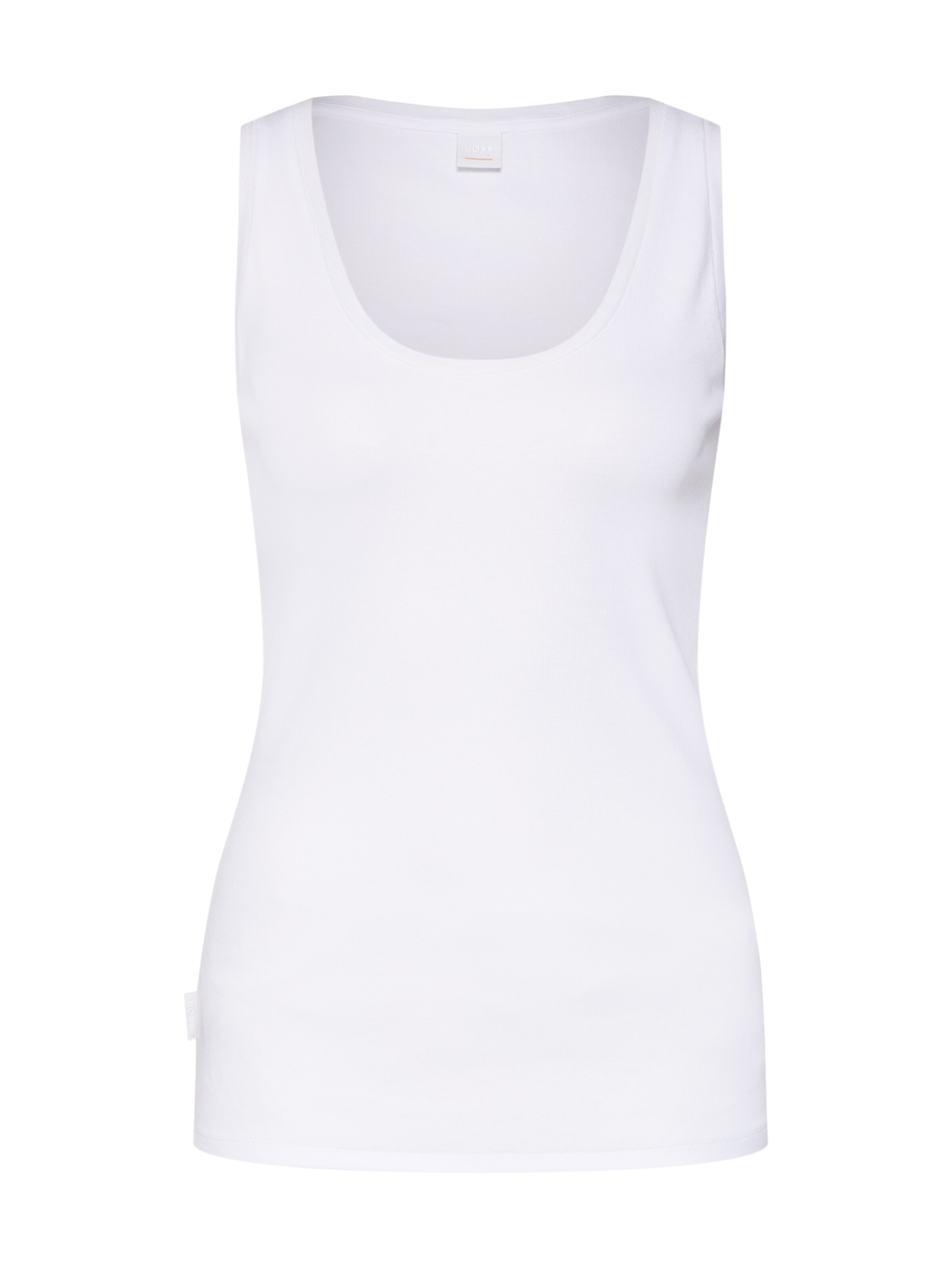 BOSS - Top 'Teribbed' in de kleur Wit