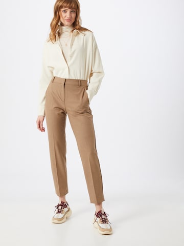 SELECTED FEMME Regular Pleated Pants in Brown