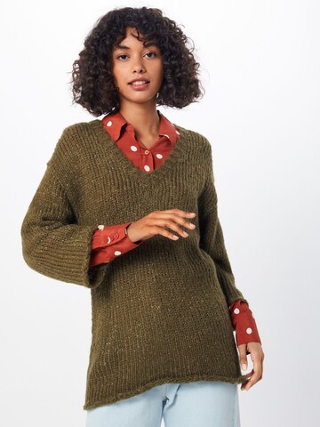 ICHI Sweater 'Ines' in Green: front