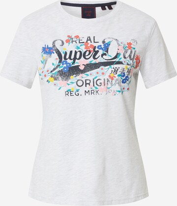 T-shirt Superdry en blanc : devant